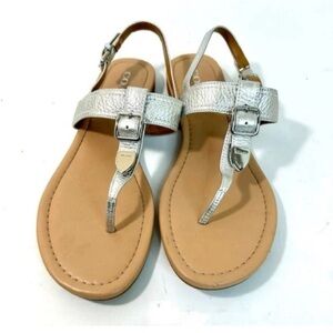 Coach Cassidy Silver Metallic Sandal